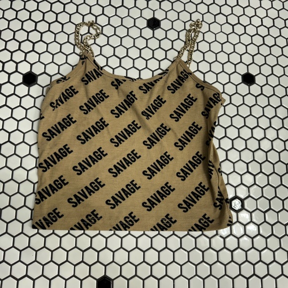 Faded rose Savage Beige Camisole with Chain Straps size medium - Picture 1 of 3